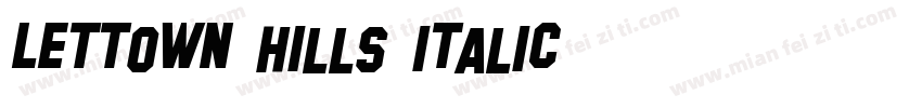 Lettown Hills italic字体转换